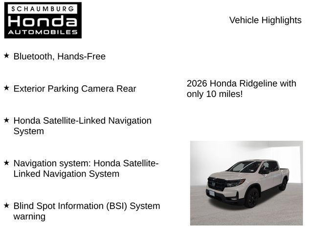 new 2026 Honda Ridgeline car, priced at $47,645