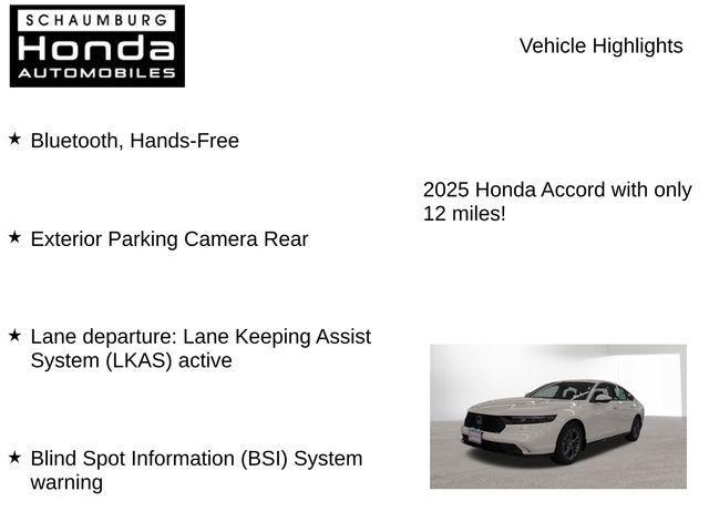 new 2025 Honda Accord Hybrid car, priced at $34,249