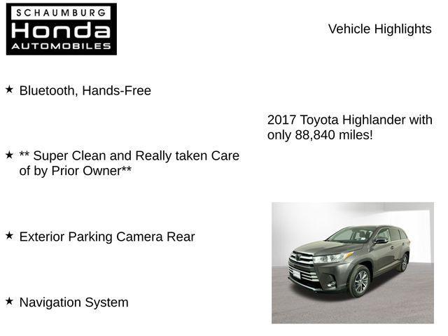 used 2017 Toyota Highlander car, priced at $22,500