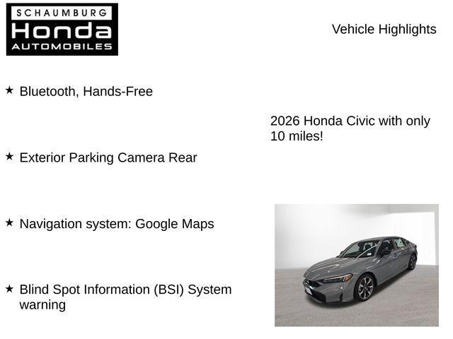 new 2026 Honda Civic Hybrid car, priced at $31,421
