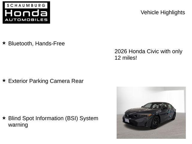 new 2026 Honda Civic Hybrid car, priced at $28,613