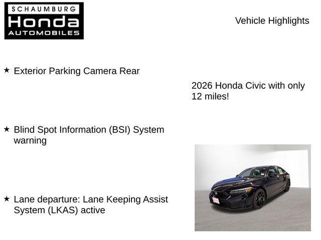 new 2026 Honda Civic car, priced at $27,184