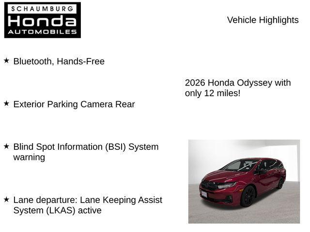 new 2026 Honda Odyssey car, priced at $43,095