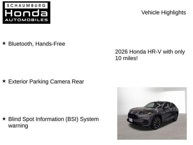 new 2026 Honda HR-V car, priced at $31,517