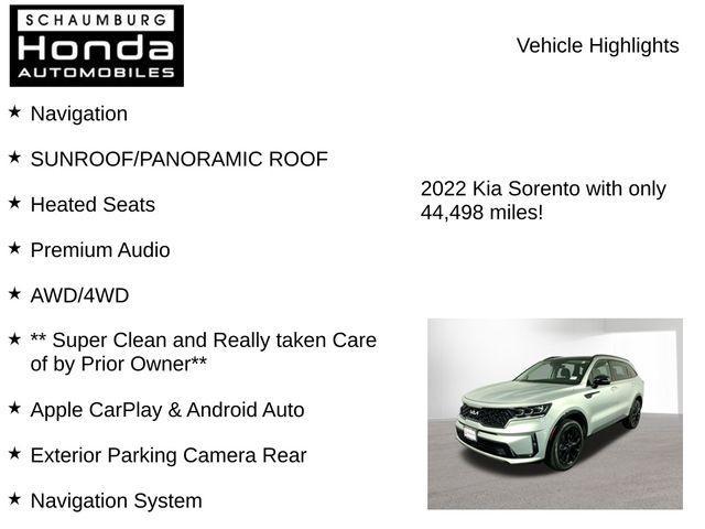 used 2022 Kia Sorento car, priced at $27,900