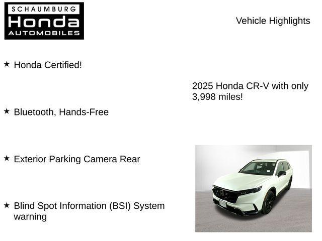 used 2025 Honda CR-V Hybrid car, priced at $34,500