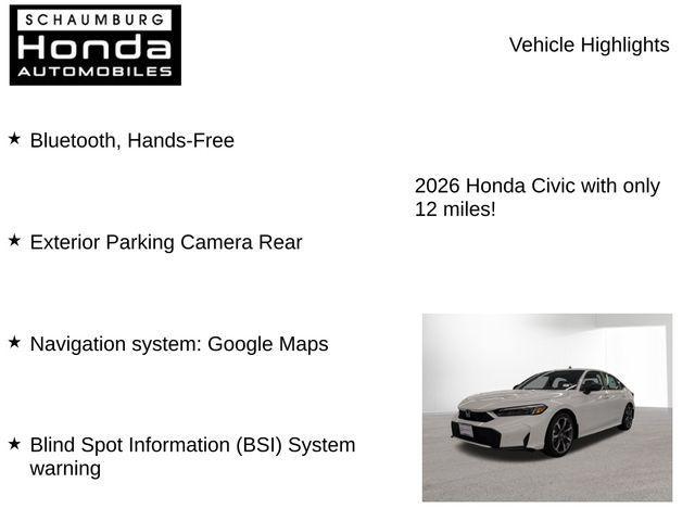 new 2026 Honda Civic Hybrid car, priced at $31,921