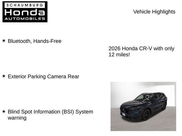 new 2026 Honda CR-V Hybrid car, priced at $39,083