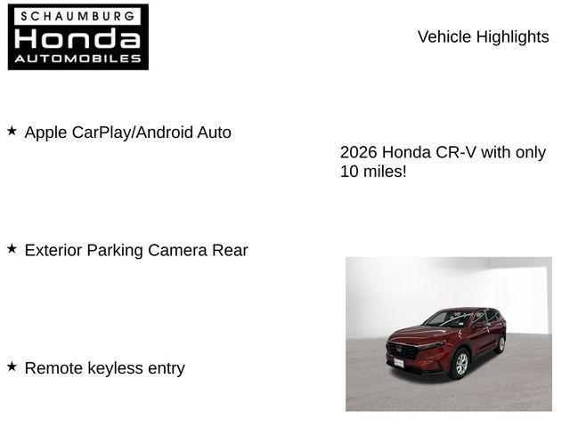 new 2026 Honda CR-V car, priced at $32,885