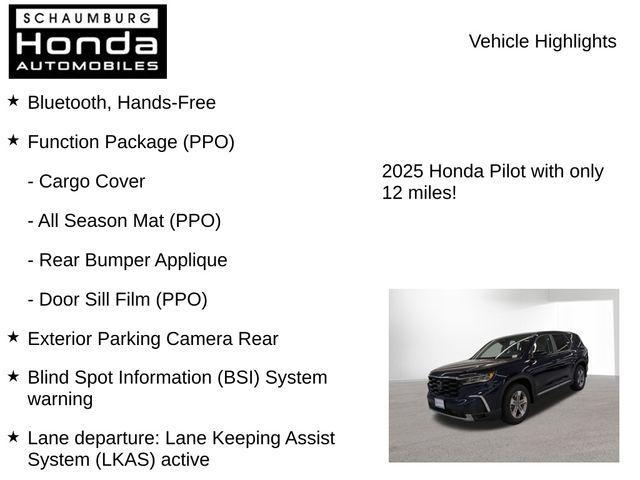 new 2025 Honda Pilot car, priced at $44,770