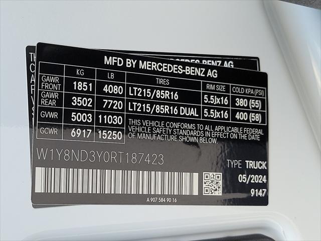 new 2024 Mercedes-Benz Sprinter 3500XD car, priced at $74,334