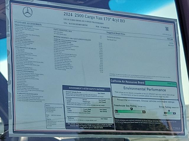 new 2024 Mercedes-Benz Sprinter 2500 car, priced at $66,559