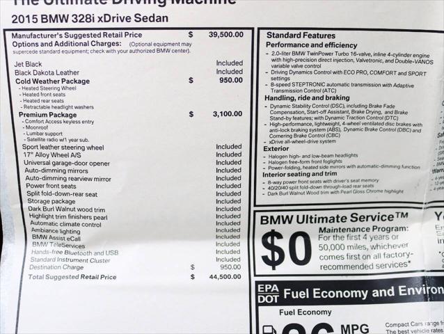 used 2015 BMW 328 car, priced at $10,900