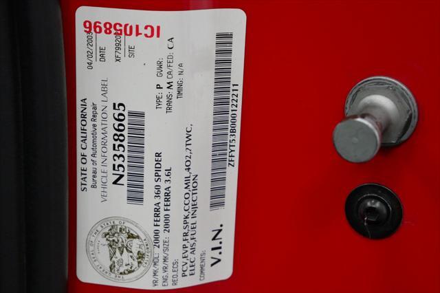 used 2000 Ferrari 360 Spider car, priced at $128,900