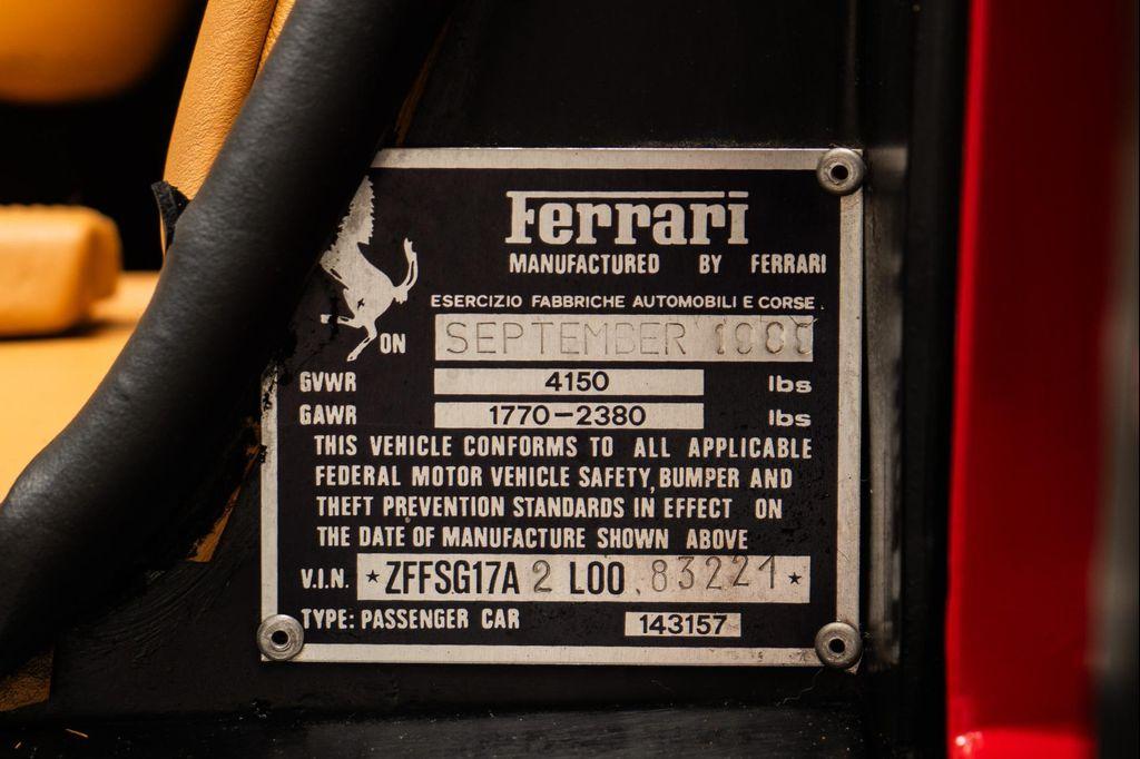 used 1990 Ferrari Testarossa car, priced at $198,950