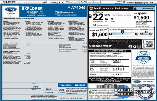 used 2022 Ford Explorer car, priced at $23,497