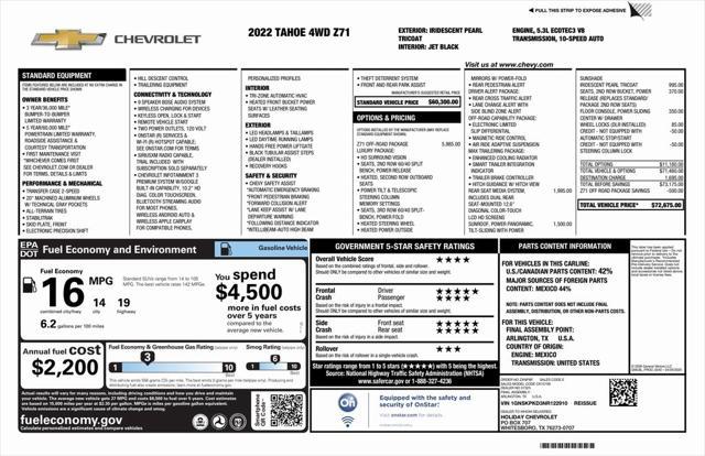 used 2022 Chevrolet Tahoe car, priced at $41,497