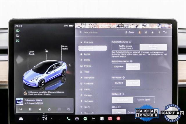 used 2022 Tesla Model 3 car, priced at $23,225