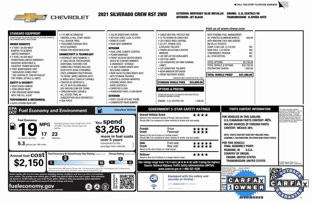 used 2021 Chevrolet Silverado 1500 car, priced at $26,500