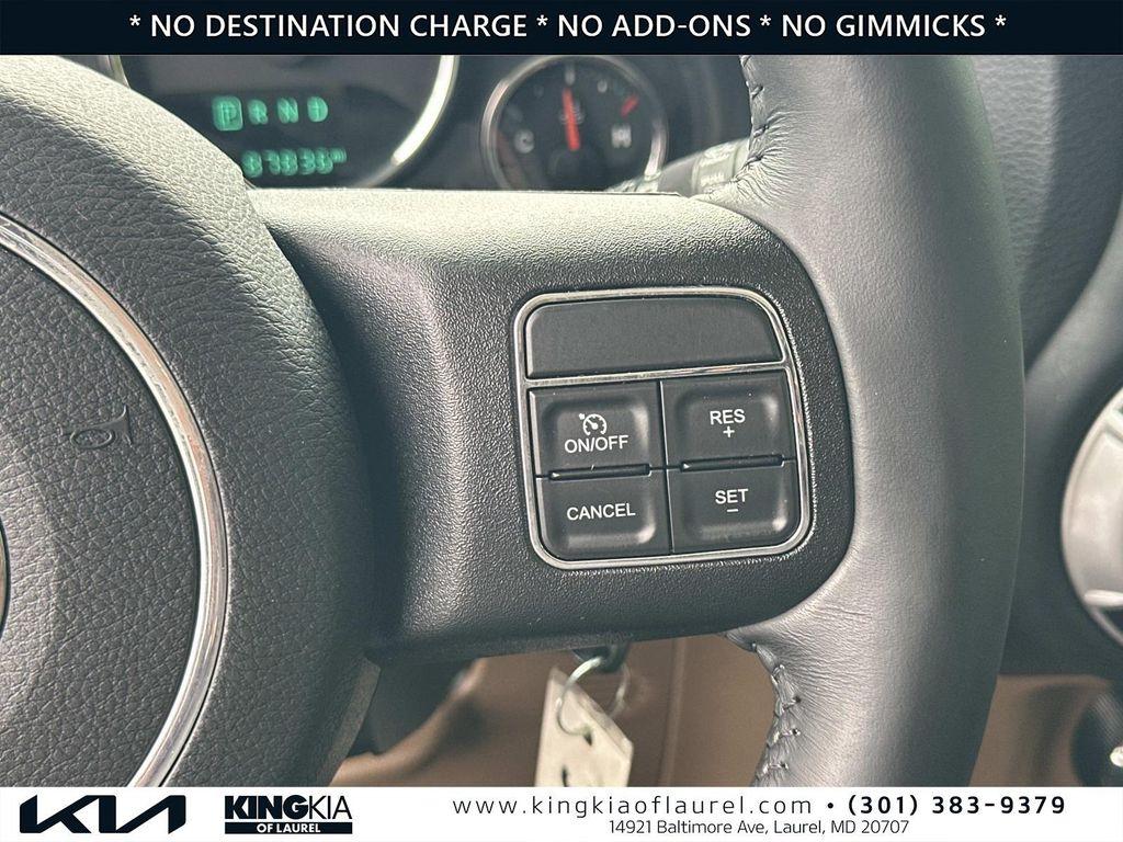 used 2016 Jeep Wrangler Unlimited car, priced at $19,786