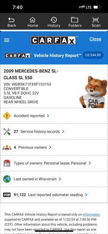 used 2009 Mercedes-Benz SL-Class car, priced at $17,985