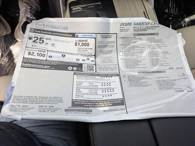 new 2025 Mazda CX-90 car, priced at $38,886