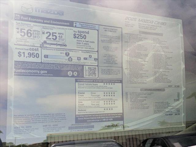 new 2025 Mazda CX-90 PHEV car, priced at $57,080