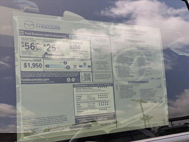 new 2025 Mazda CX-90 PHEV car, priced at $55,422