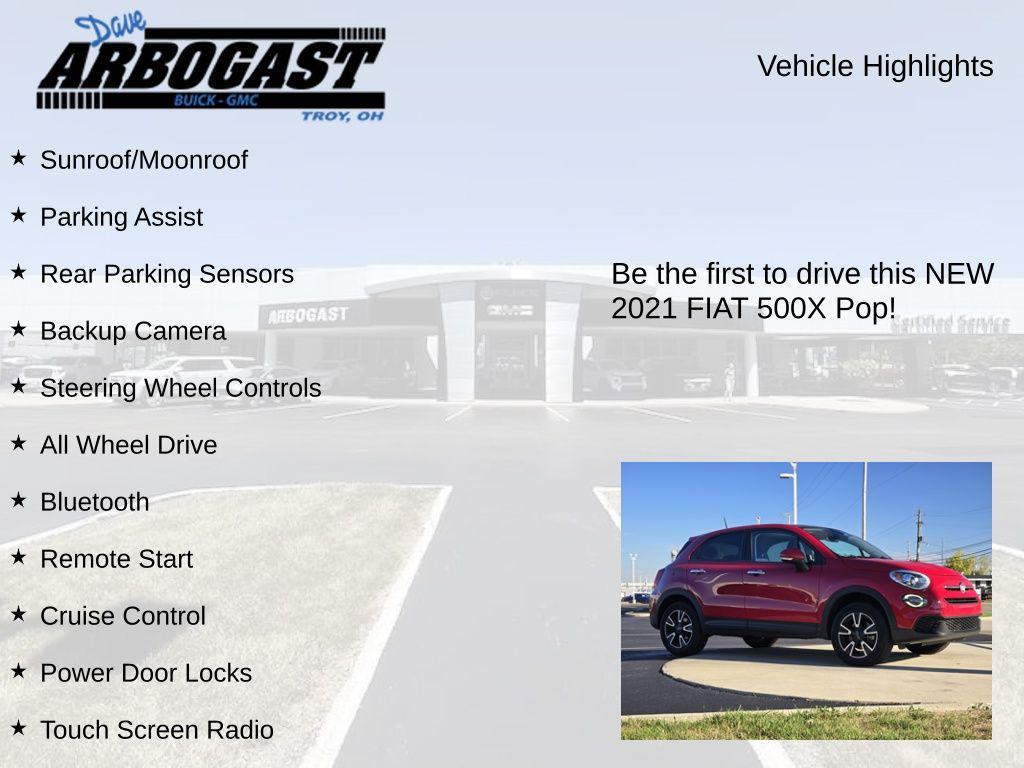 used 2021 FIAT 500X car, priced at $16,459