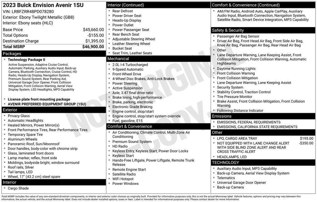 used 2023 Buick Envision car, priced at $30,639