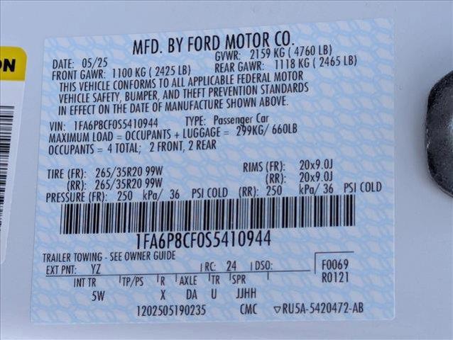 new 2025 Ford Mustang car, priced at $55,506