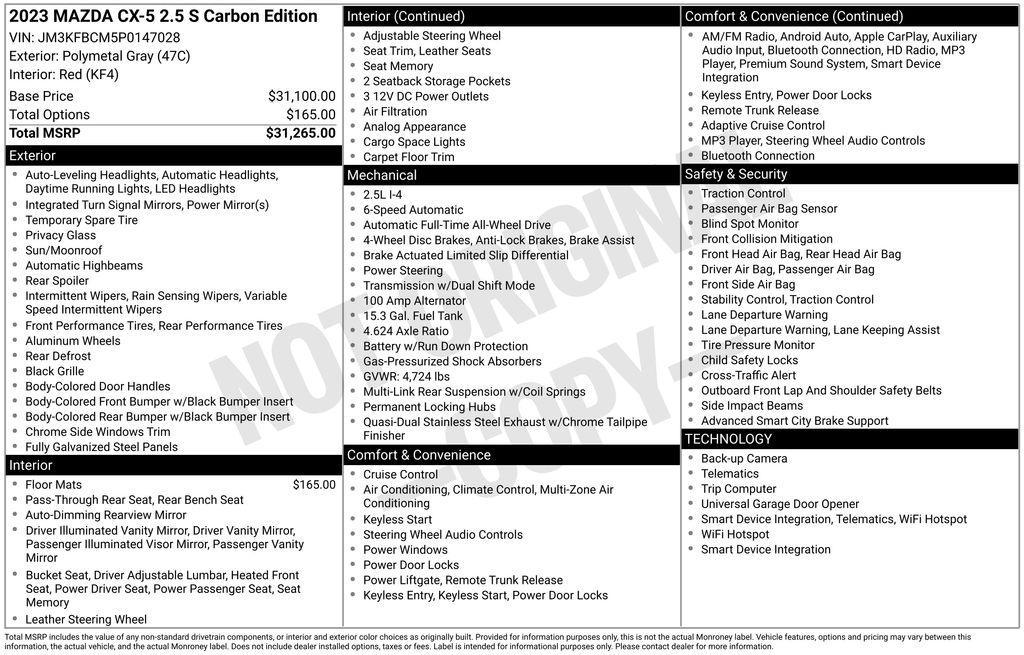 used 2023 Mazda CX-5 car, priced at $26,499