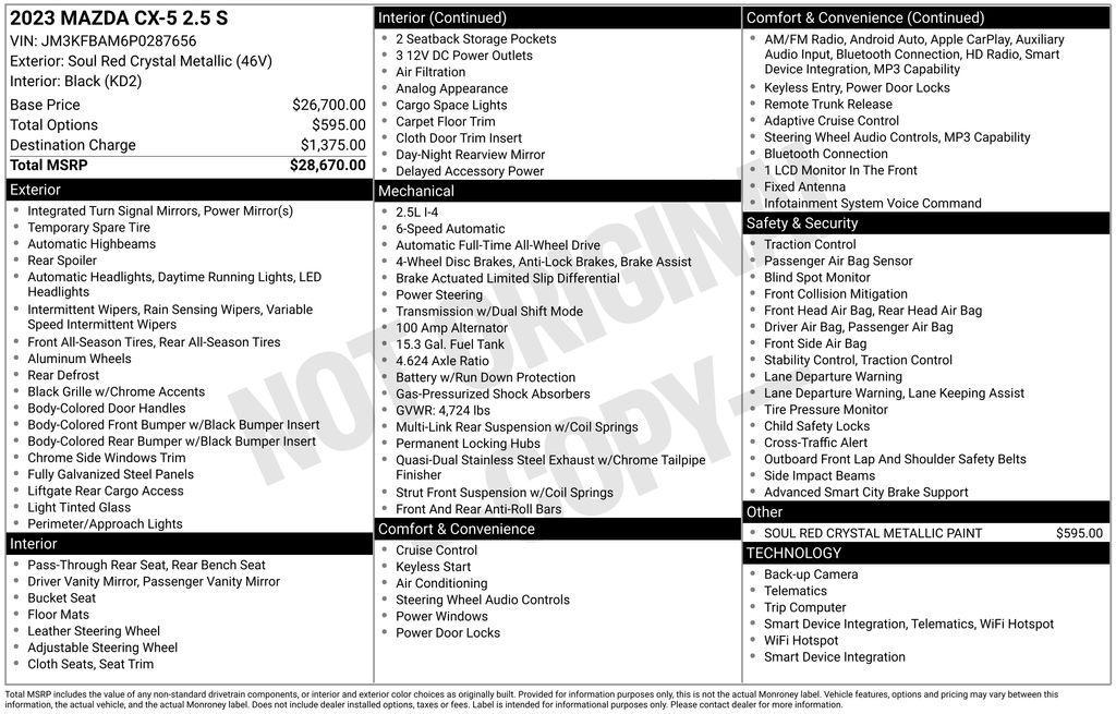 used 2023 Mazda CX-5 car, priced at $23,999