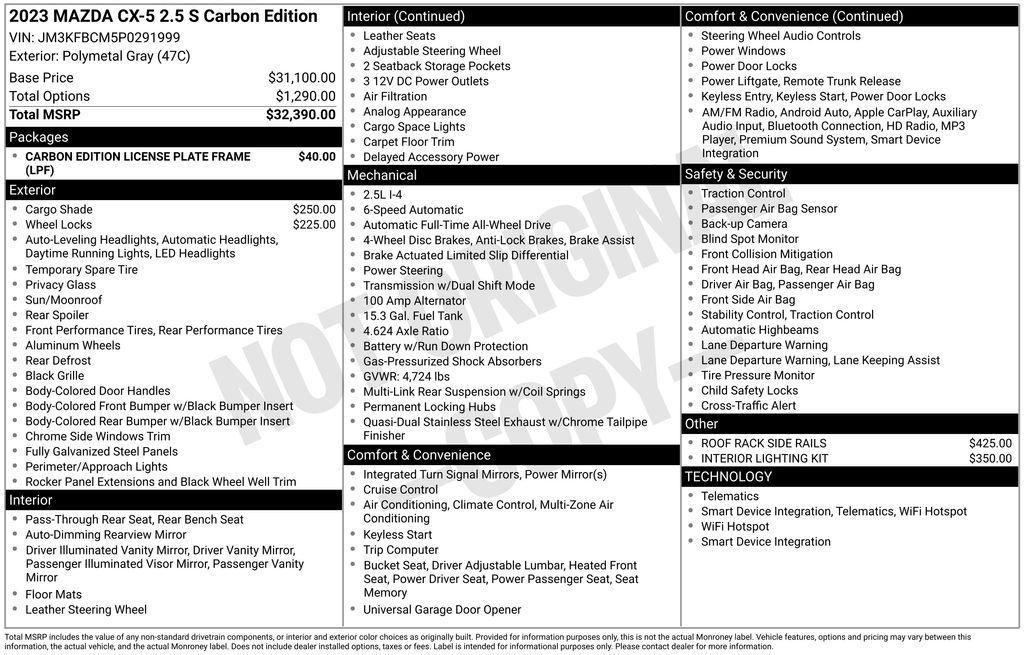 used 2023 Mazda CX-5 car, priced at $27,499