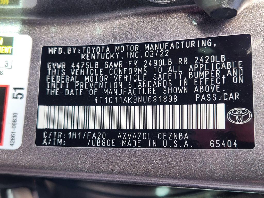 used 2022 Toyota Camry car, priced at $22,995