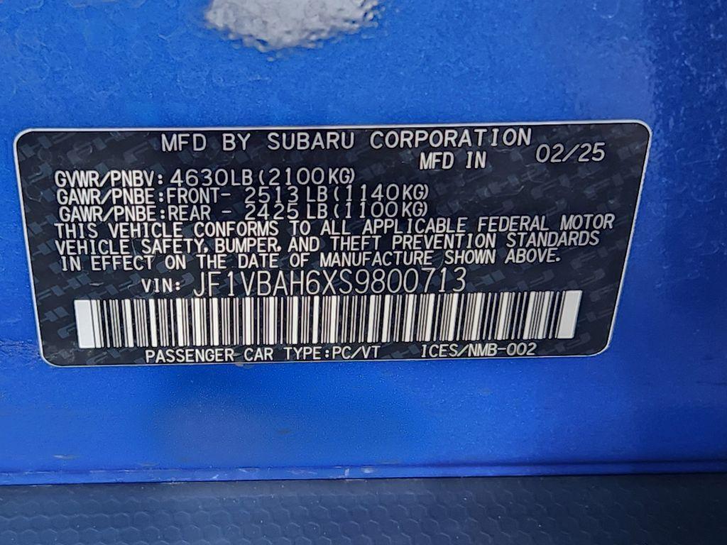 used 2025 Subaru WRX car, priced at $35,999