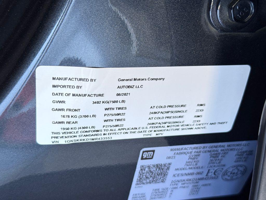 used 2021 Chevrolet Tahoe car, priced at $49,487