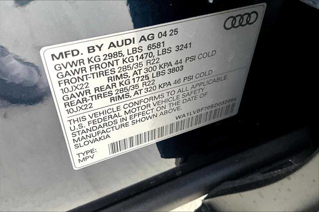 new 2025 Audi Q7 car, priced at $78,950