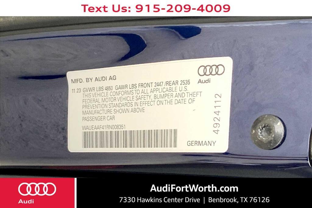 new 2024 Audi A4 car, priced at $52,905