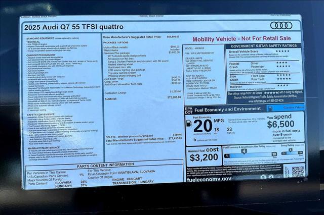 new 2025 Audi Q7 car