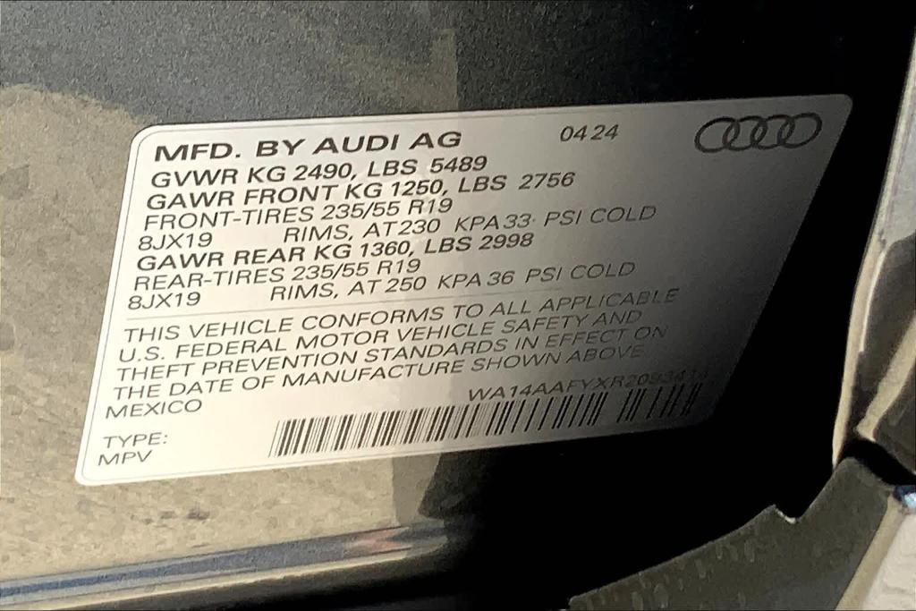 new 2024 Audi Q5 car, priced at $52,734