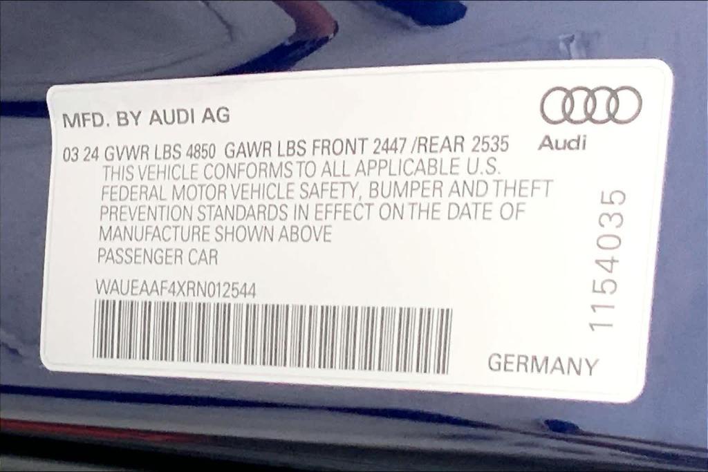 new 2024 Audi A4 car, priced at $50,015