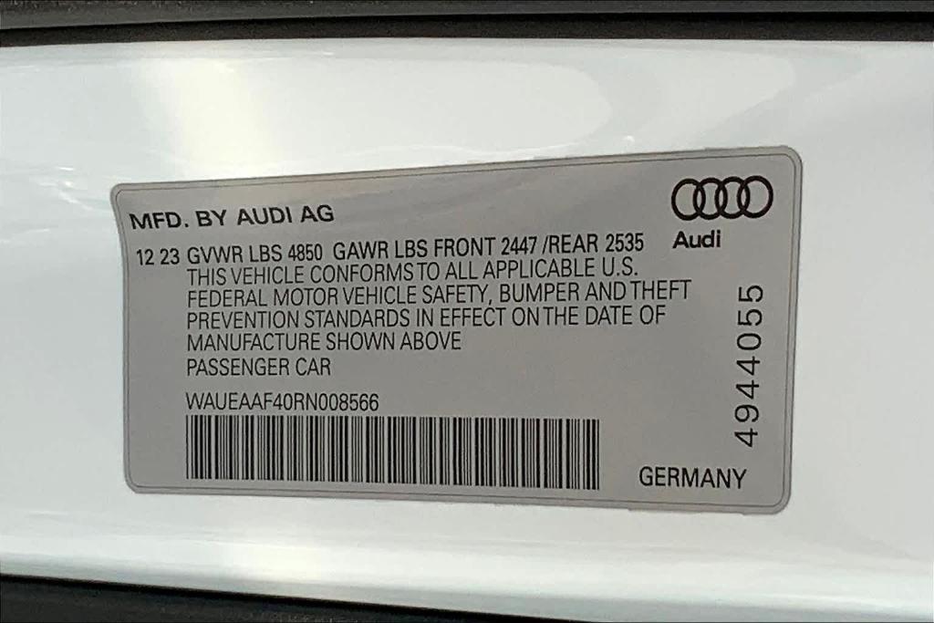 new 2024 Audi A4 car, priced at $49,336