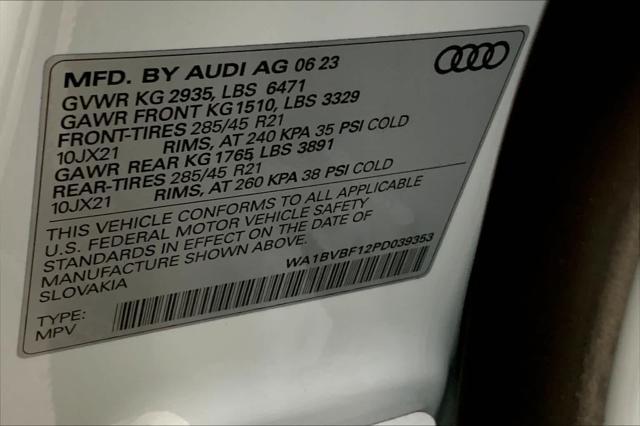 new 2023 Audi Q8 car, priced at $77,487