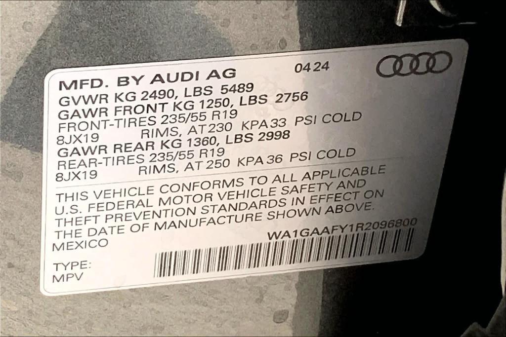 new 2024 Audi Q5 car, priced at $49,577