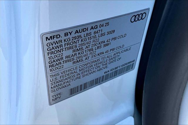 new 2025 Audi Q8 car, priced at $86,120