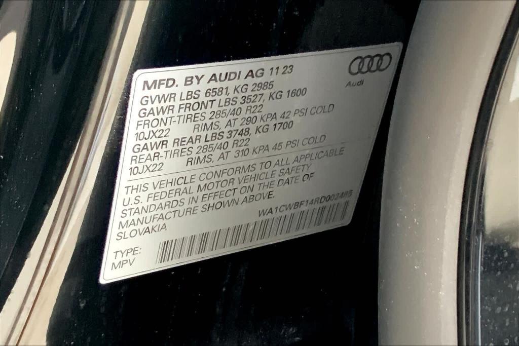 new 2024 Audi SQ8 car, priced at $118,905