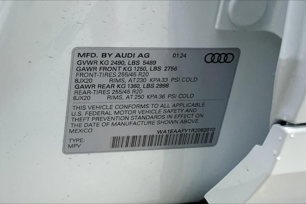 new 2024 Audi Q5 car, priced at $54,879