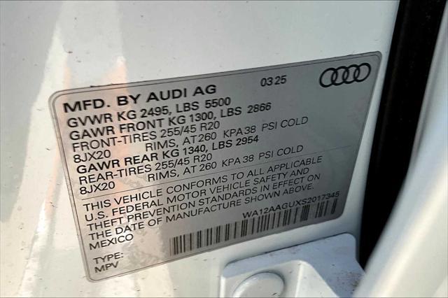 new 2025 Audi Q5 car, priced at $61,300