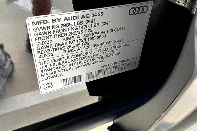 new 2025 Audi Q7 car, priced at $78,950